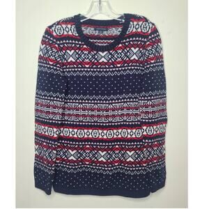 Tommy Hilfiger red white blue cotton sweater - medium